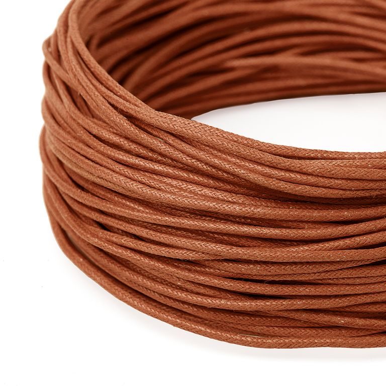 Waxed cotton cord 2mm/2m light brown