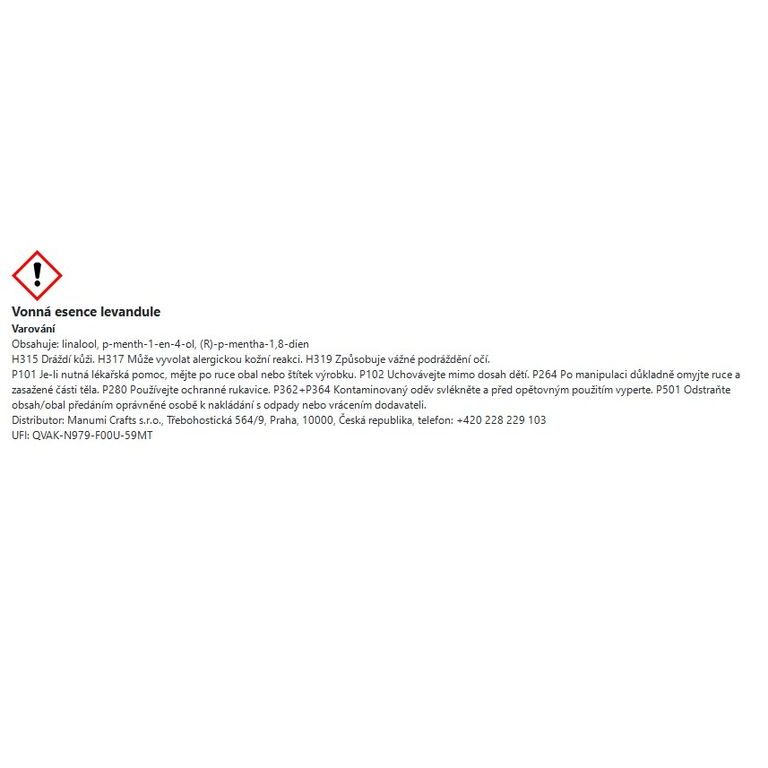 Manumi vonná esence levandule 10 ml