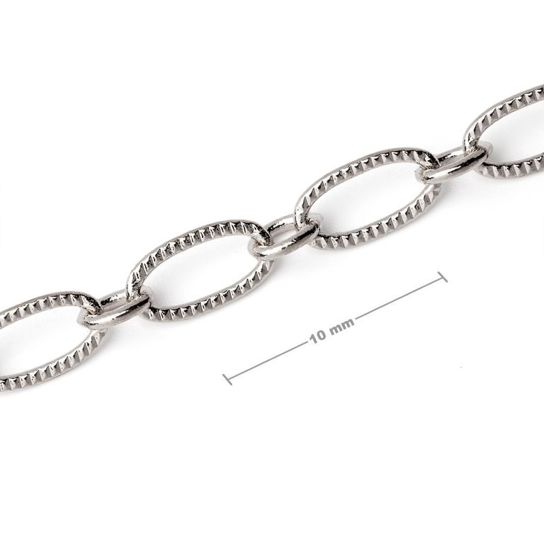 Unfinished jewellery chain in the colour of platinum No.28