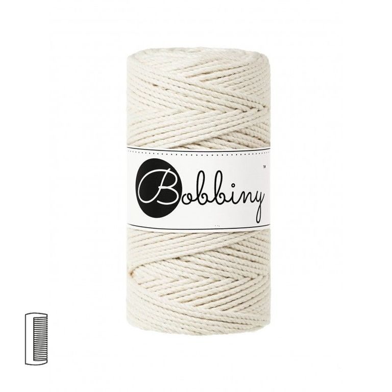 Bobbiny Macramé Rope Regular 3PLY 3mm Natural