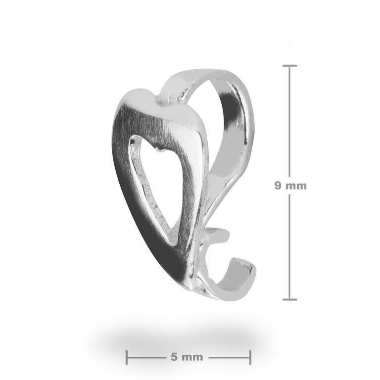 Strieborná bižutérna šlupňa 9x5mm č.267