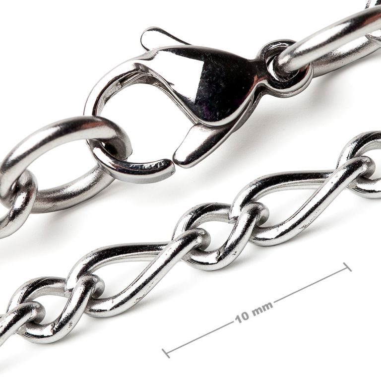 Stainless steel finished jewellery chain 45 cm No.8