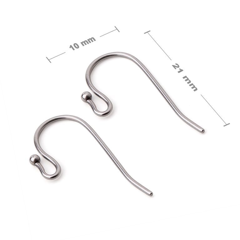 Stainless steel 316L open earring hooks 21x10mm