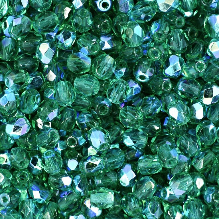 Mărgele șlefuite 4mm Emerald AB