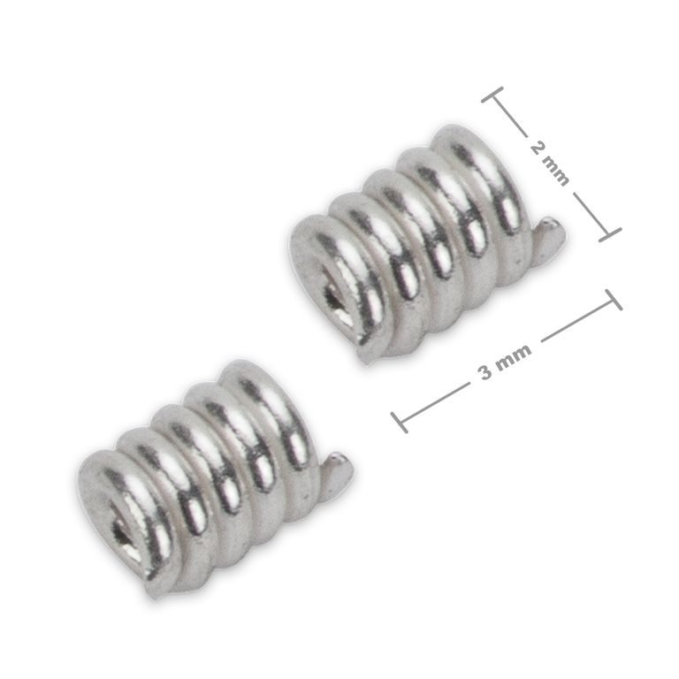 Sterling silver 925 spacer coil bead 3x2mm No.334