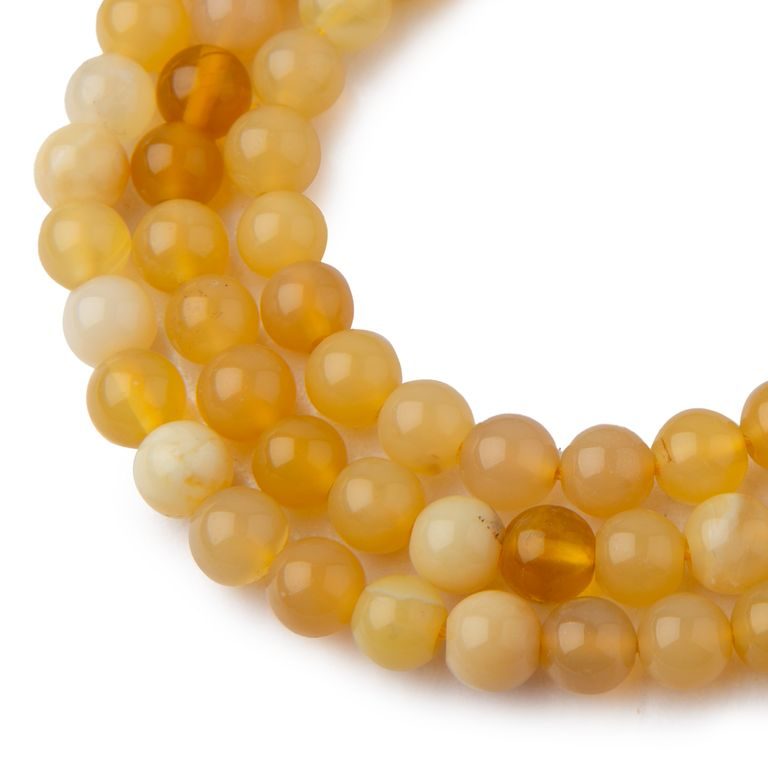 Yellow Opal beads 8mm