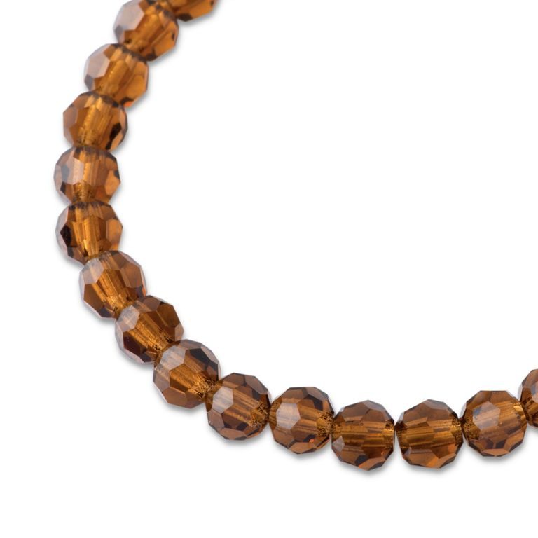 Preciosa MC Round bead 6mm Smoked Topaz č.275