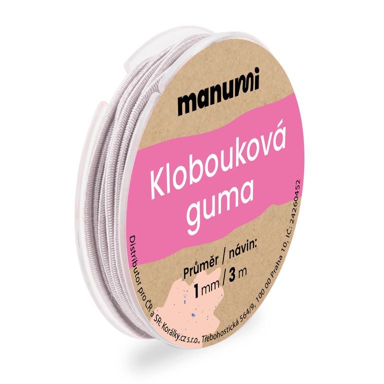 Klobouková guma 1mm/3m šedá č.11