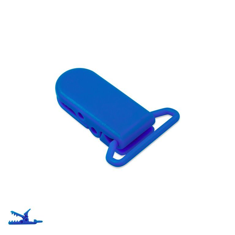 Plastový klip na cumlík 37x16x9mm Admiral Blue