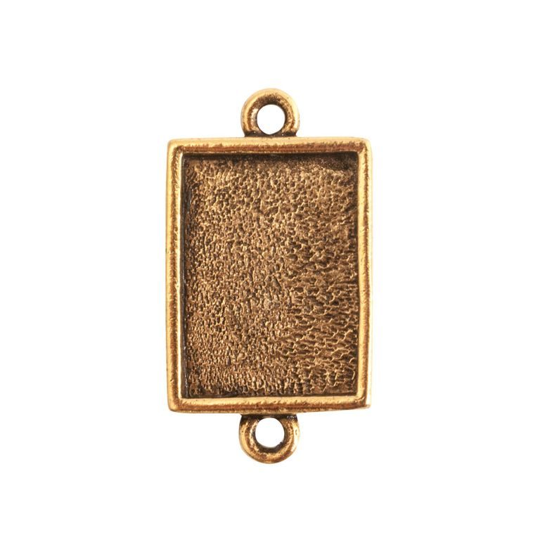 Nunn Design connector with a setting rectangle 22x12mm gold-plated