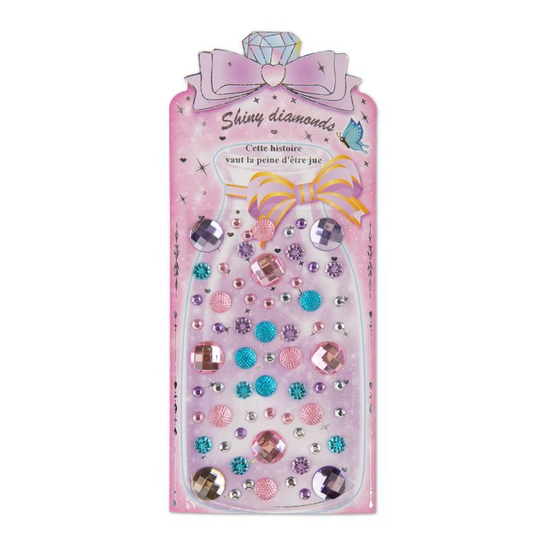 Self-adhesive stones colourful 65 pcs