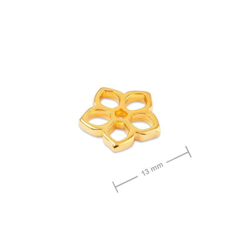 Manumi connector flower 13mm gold-plated