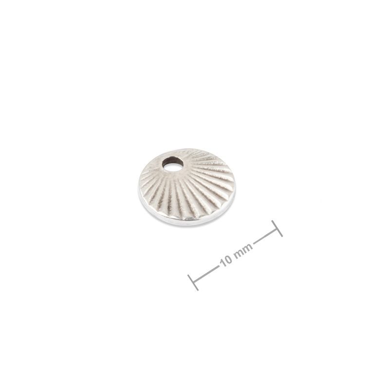 Manumi pendant ring with rays 9mm silver-plated