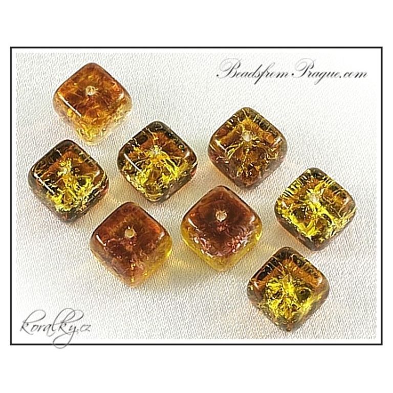 Czech glass crackle beads No.35