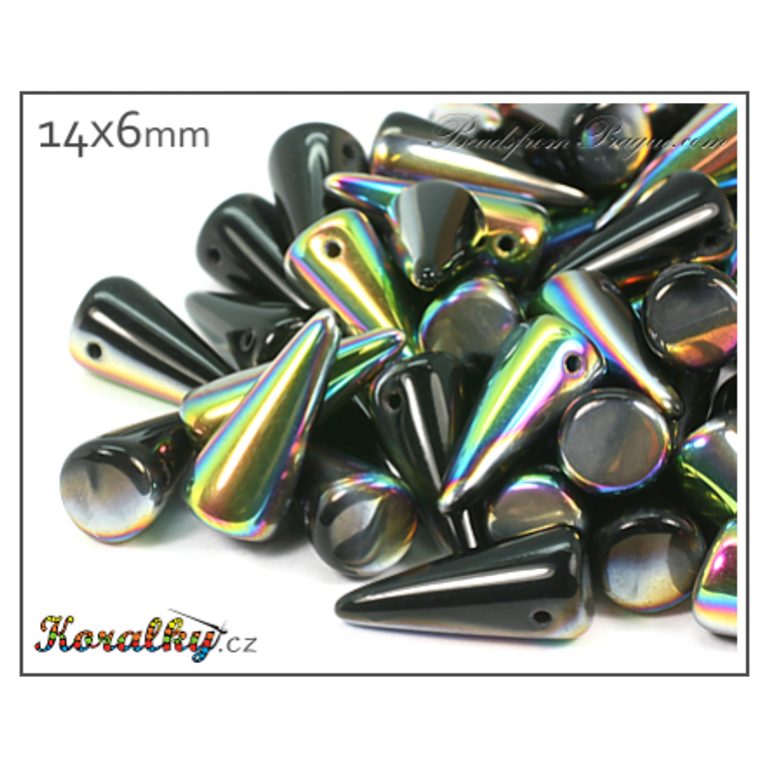 Czech glass spike beads 14x6mm (28101) No.39