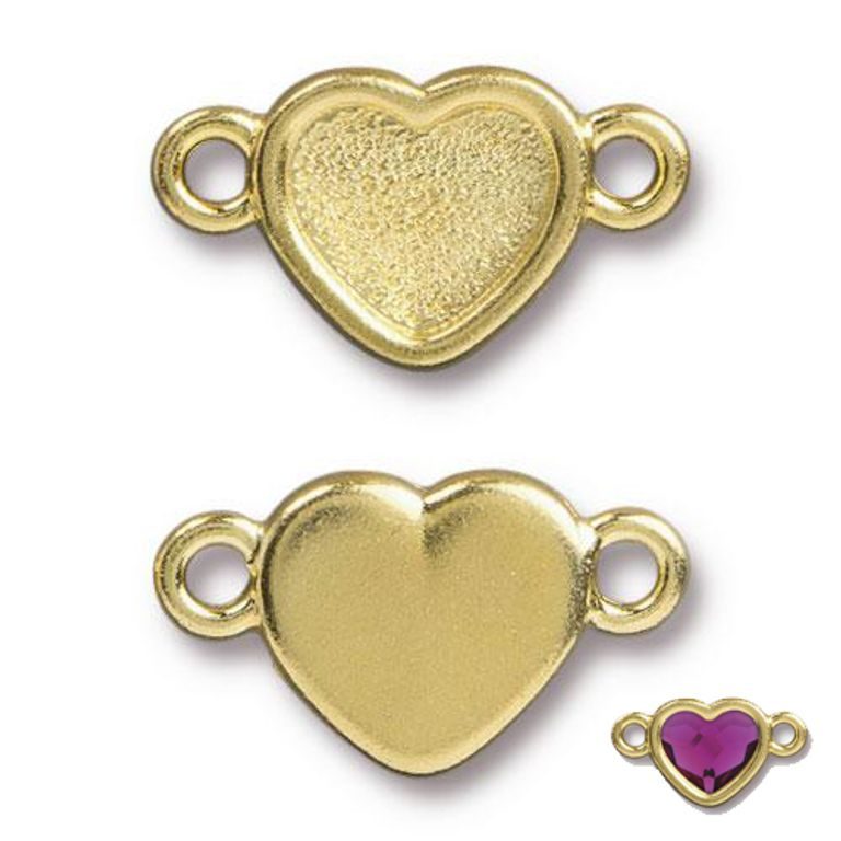 TierraCast connector HEART BEZEL gold