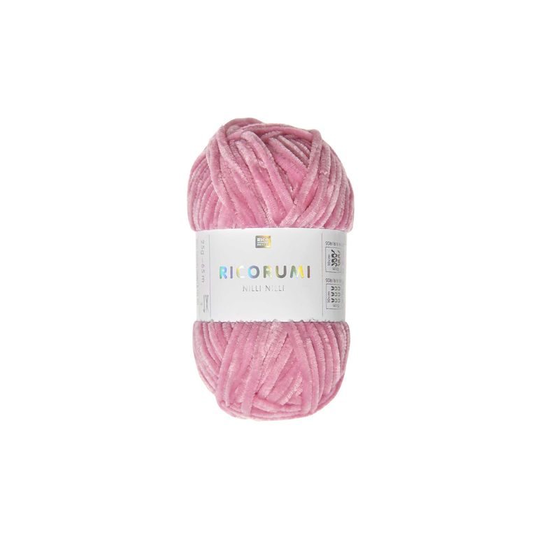 Chenille yarn Ricorumi Nilli Nilli colour shade 008 bright pink