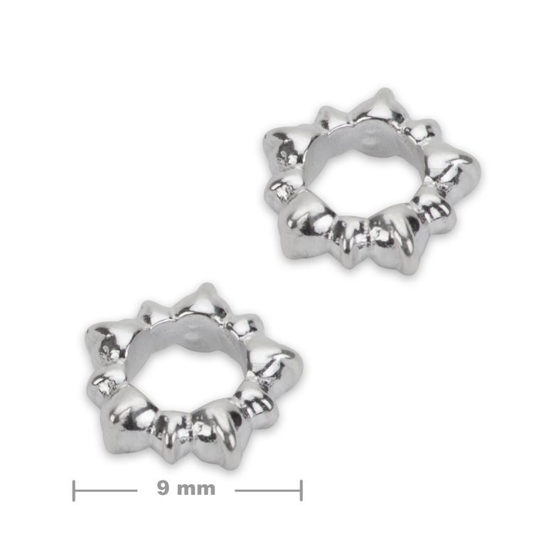 Sterling silver 925 spacer ring 9x3mm No.329