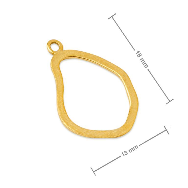 Amoracast pendant mango frame 18x13mm gold-plated