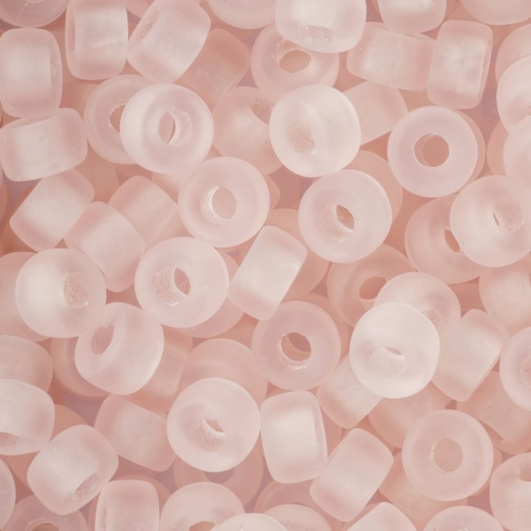 Skleněné korálky se širokým průtahem 6 mm Rosaline Matt