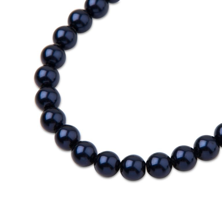 Preciosa kulatá perla MAXIMA 4mm Pearl Effect Dark Blue