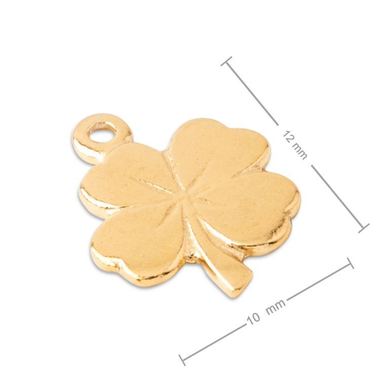 Silver pendant clover gold-plated No.850