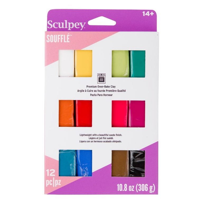 Sculpey SOUFFLÉ set 12 pcs basic colours