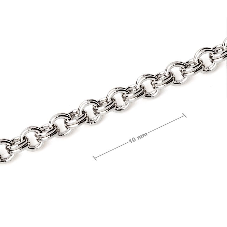 Rhodium-plated unfinished chain No.97