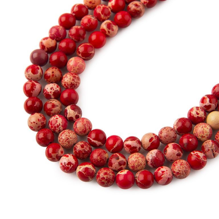 Red Imperial Jasper beads 4mm