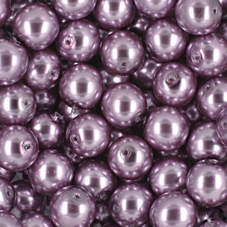 Voskové perle 12mm fialové