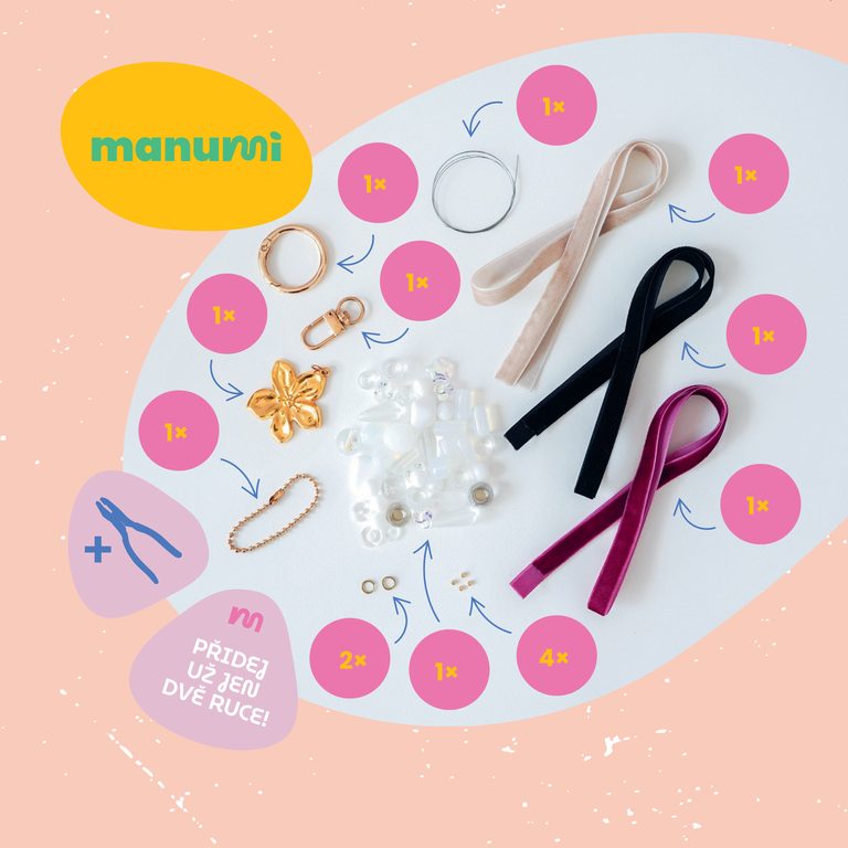 Manumi kreativní sada na výrobu přívěsku na kabelku