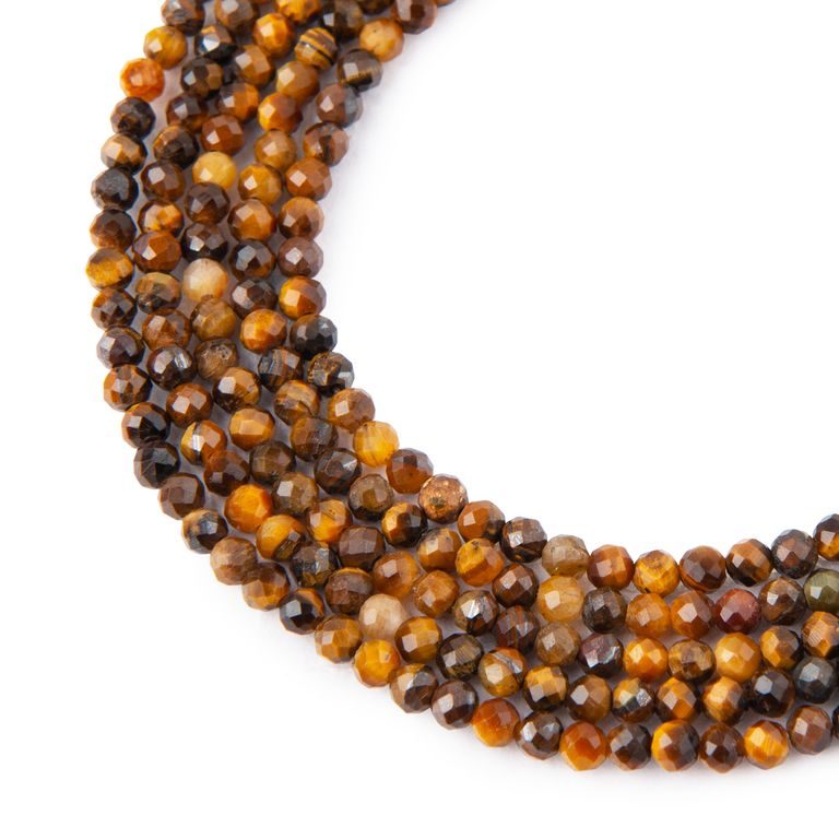 Tiger Eye faceted beads 4mm