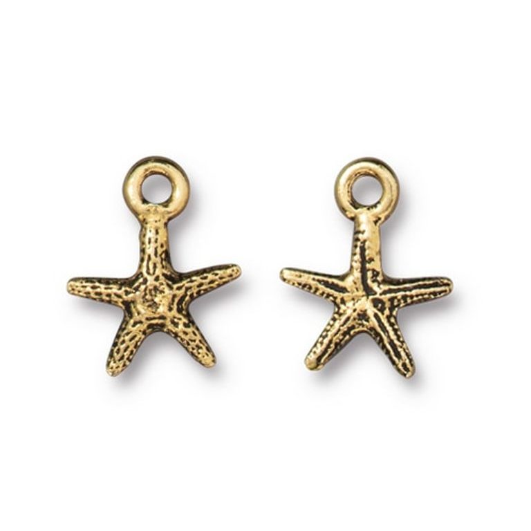 TierraCast pendant Tiny Sea Star antique gold