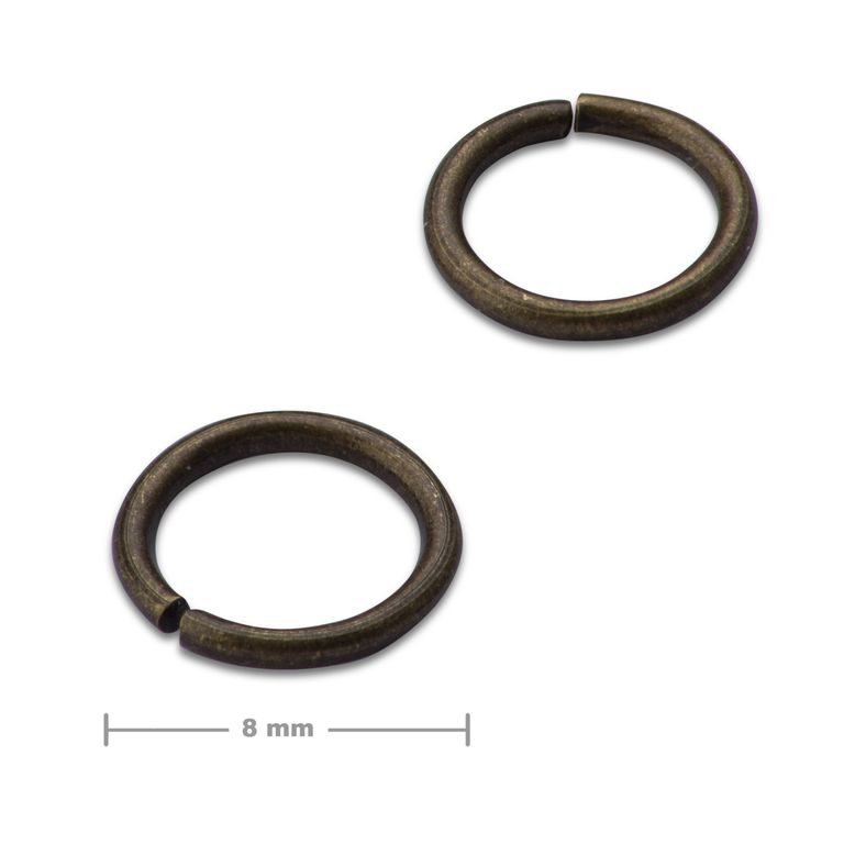 Jump ring 8mm antique brass