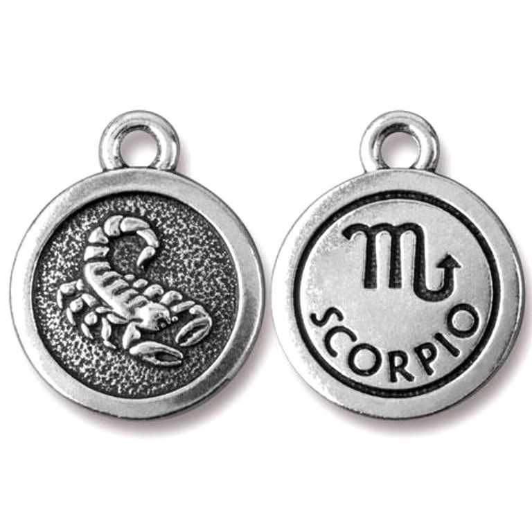 TierraCast pendant Scorpio antique silver