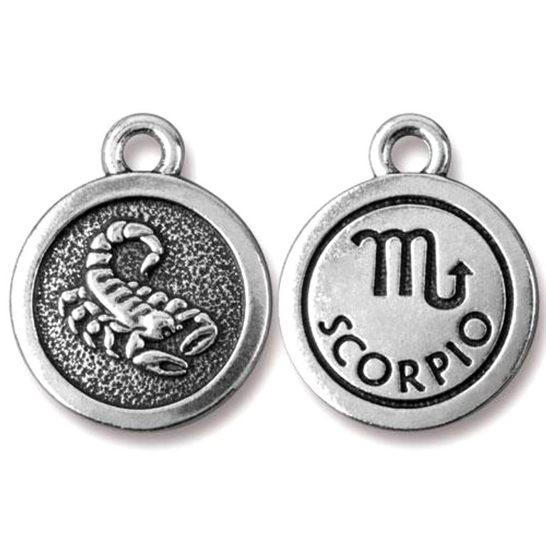 TierraCast pandantiv Scorpio (Scorpion) culoare argintiu învechit