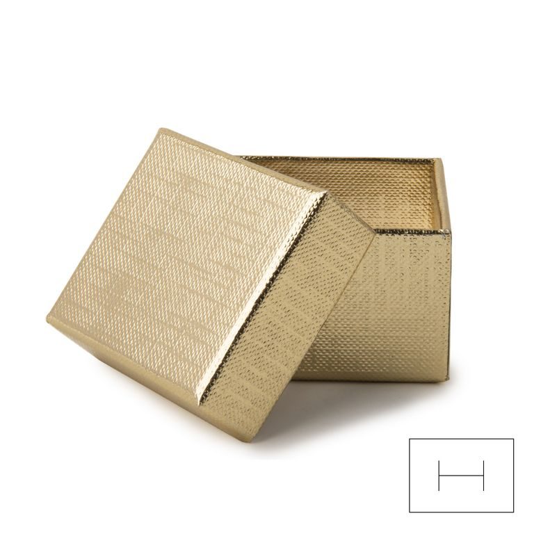 Darčeková krabička na šperk zlatá 52x46x37mm