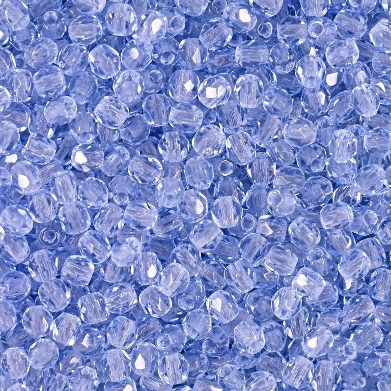 Glass fire polished beads 3mm Med Sapphire