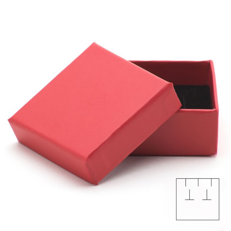 Jewellery gift box red 43x43x21mm