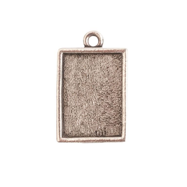 Nunn Design pendant with a setting rectangle 19x12xmm silver-plated