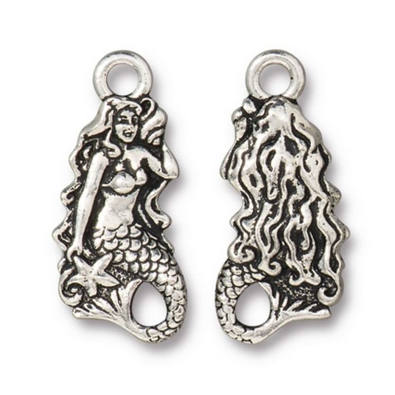 TierraCast pendant Mermaid antique silver