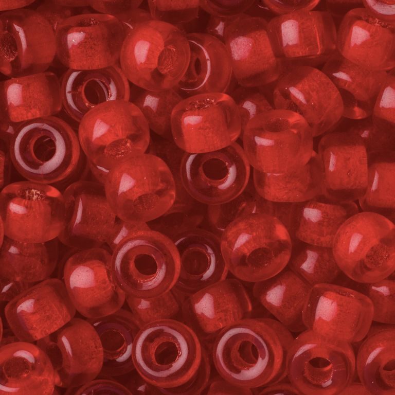 Mărgele din sticlă cu miez larg 6mm Siam Ruby