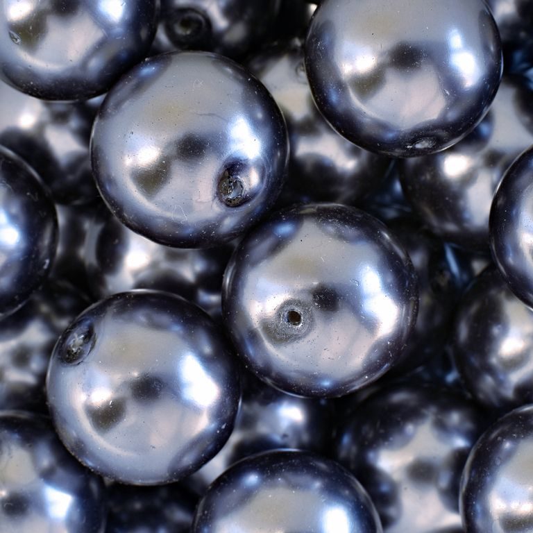 Czech glass pearls 20mm hematite