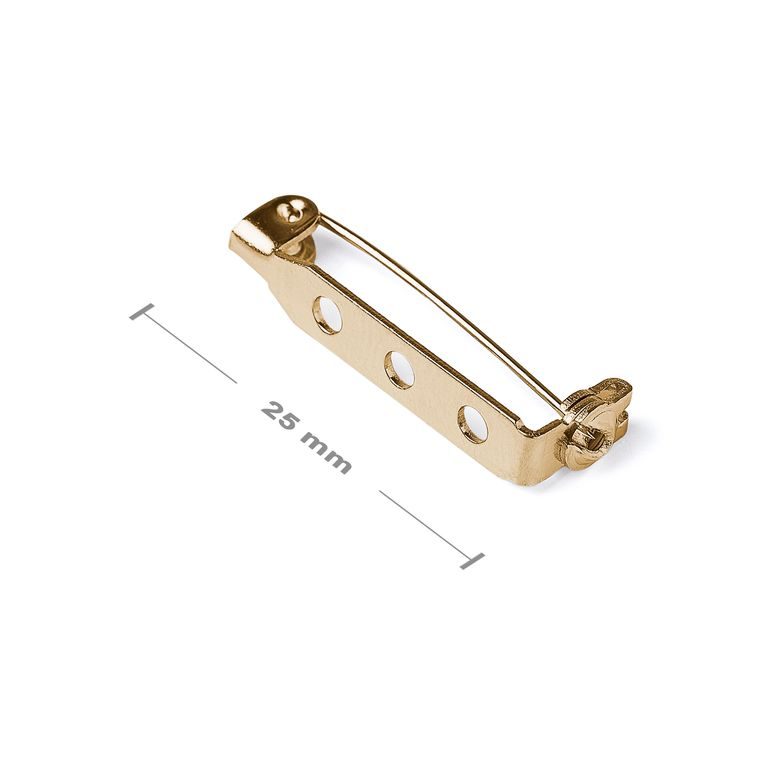 Jewellery brooch pin bar 25mm gold
