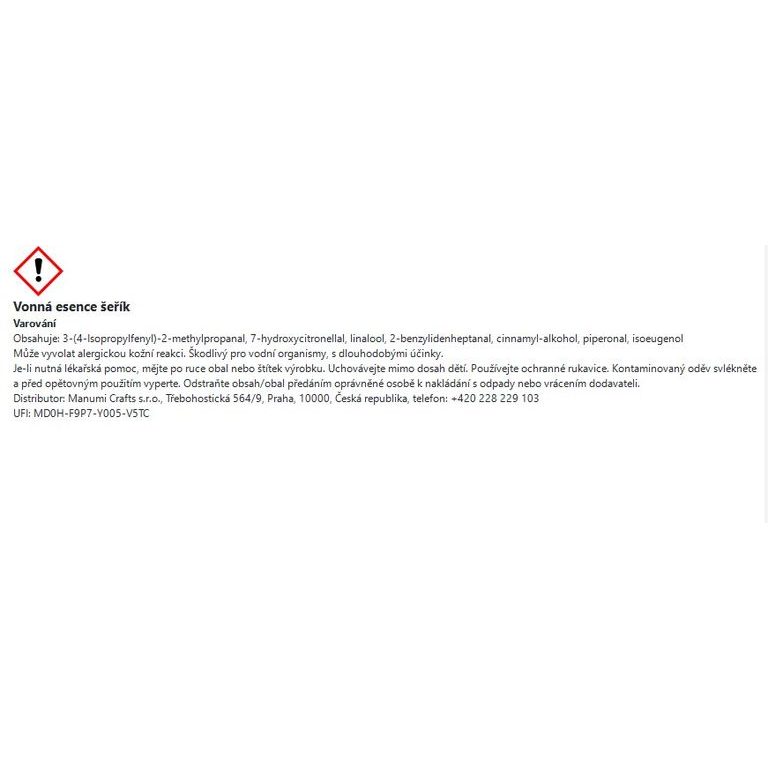 Manumi vonná esencia šeřík 10 ml