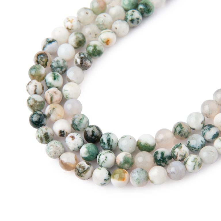 Tree Agate beads 4mm
