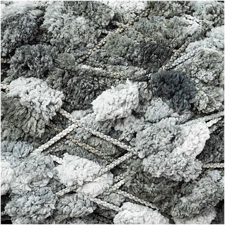 Rico design háčkovacia bambulková priadza POMPON Print sivý mix
