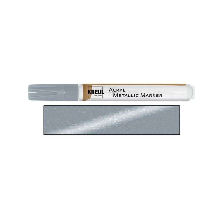 Marker acrilic metalic KREUL medium argintiu