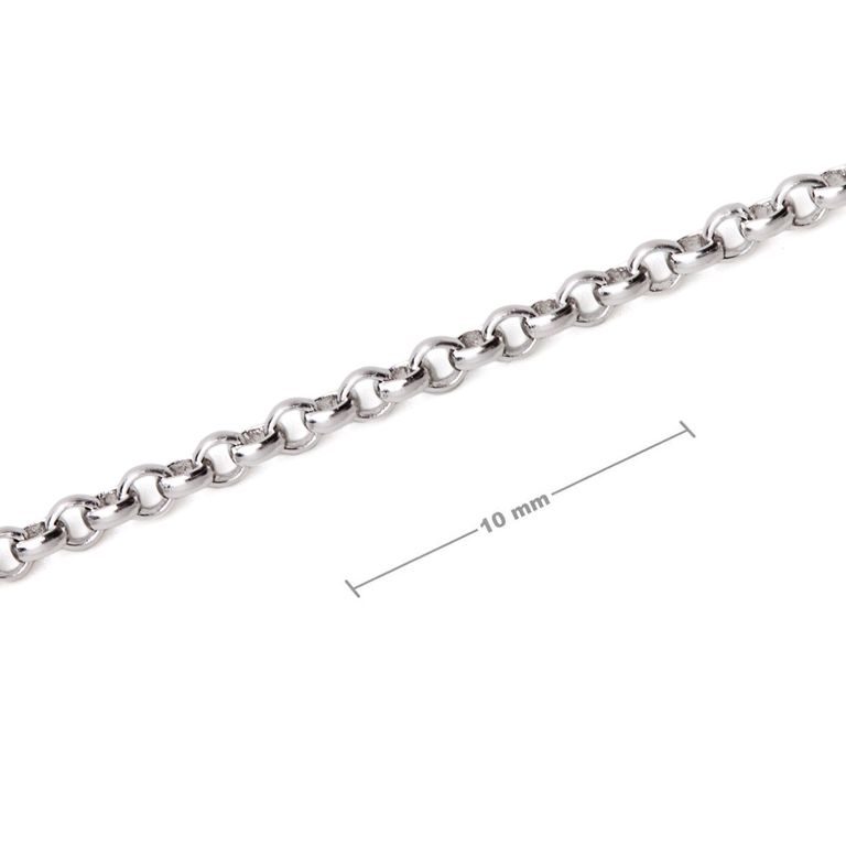 Rhodium-plated unfinished chain No.92