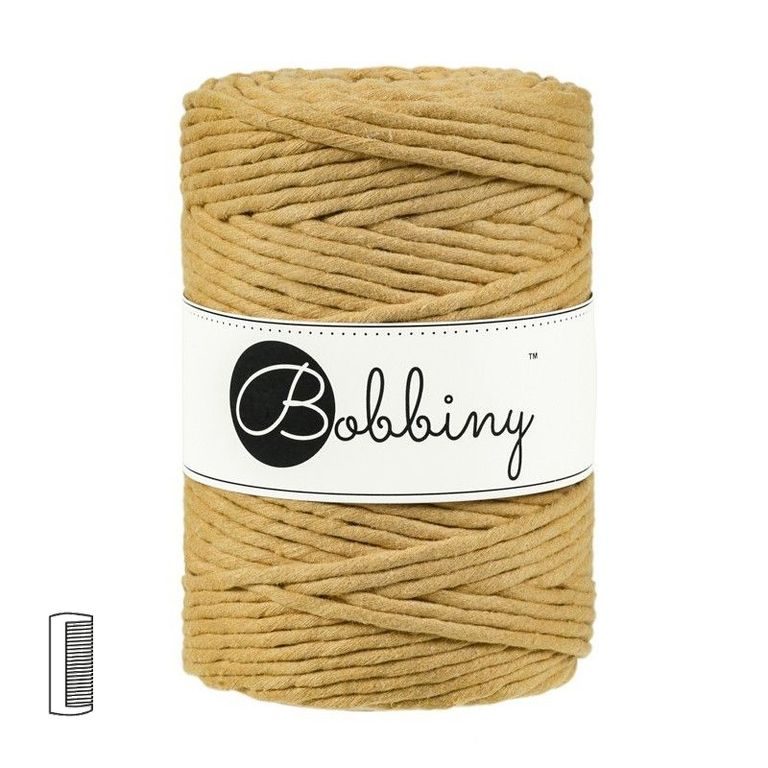 Bobbiny Macramé příze XXL 5mm Mustard